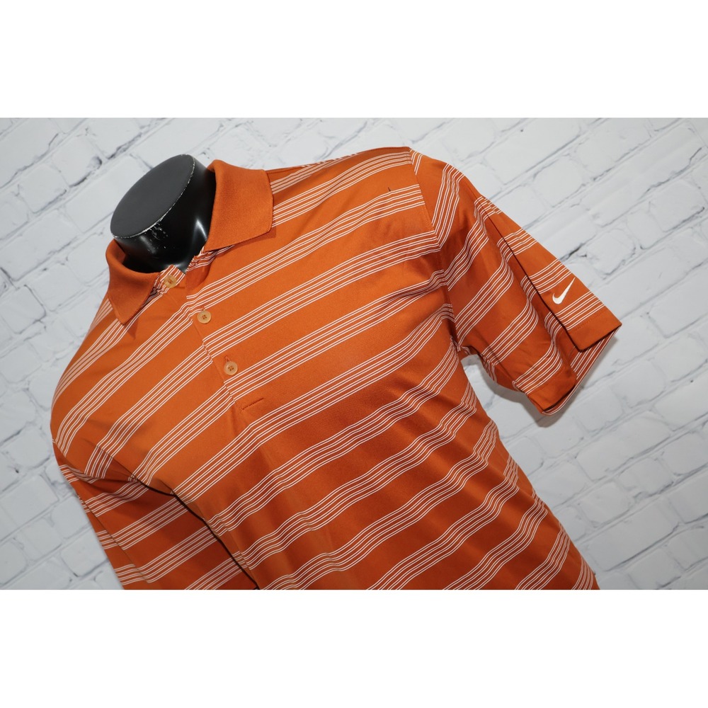 Nike Golf Polo Shirt Mens XL Texas Longhorn's Orange Dri-Fit Tour Performance **